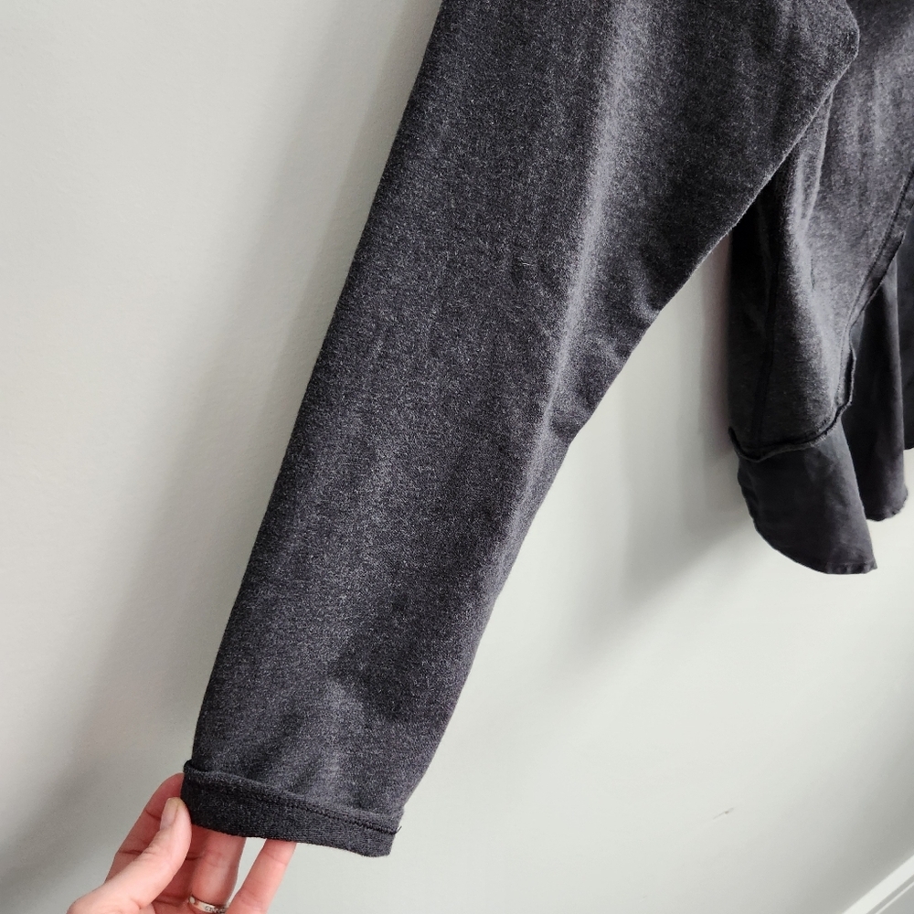 Lululemon Pull Me Over Hoodie Hooded Sweatshirt Heathered Dark Fairy Black Sz M - Picture 6 of 10